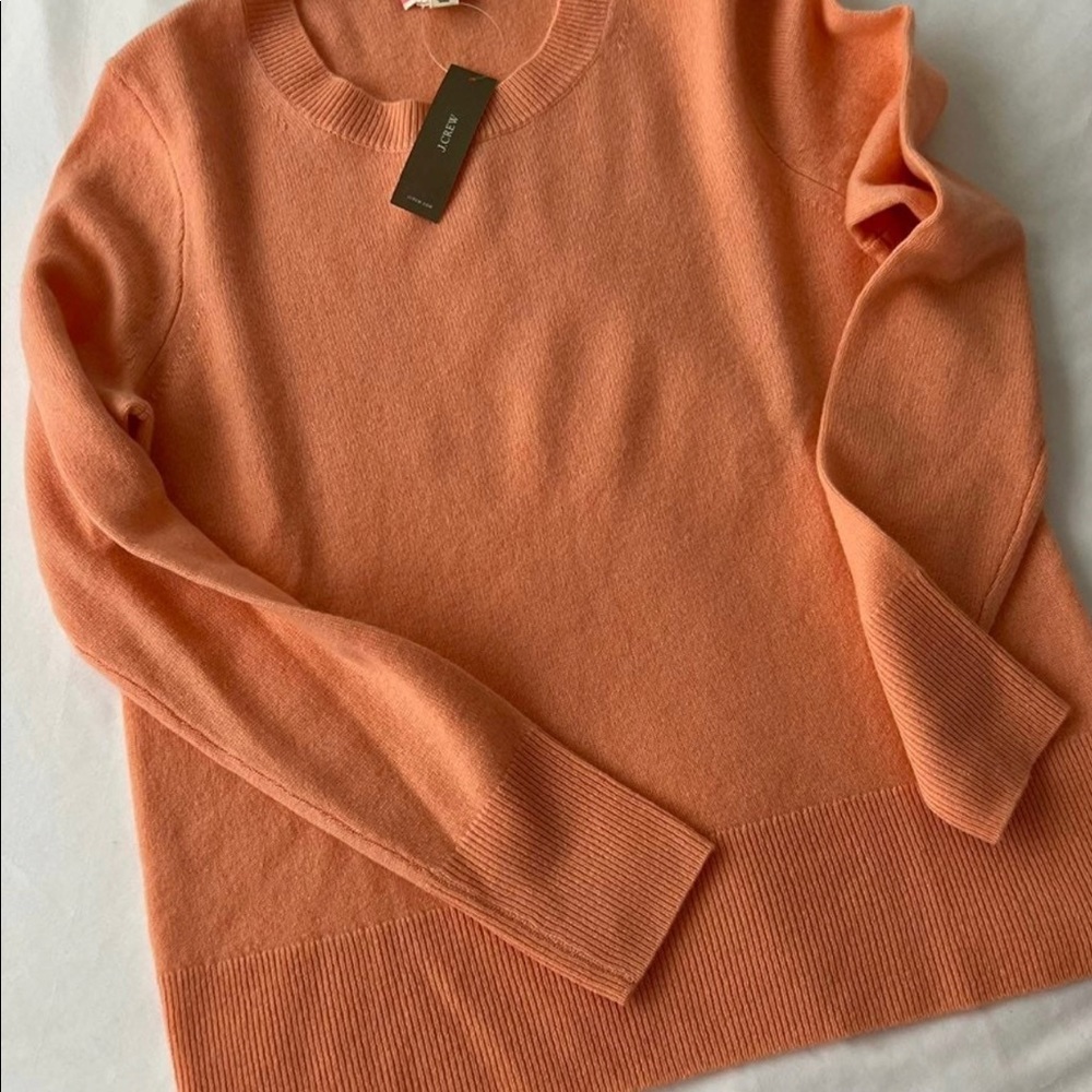 J.Crew Cashmere classic-fit crewneck sweater color Pale Guava size XS